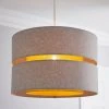 Dunelm Frea Lennox 45cm Ochre Drum Shade 1 Dunelm Frea Lennox 45cm Ochre Drum Shade -Dunelm Shop 30690580