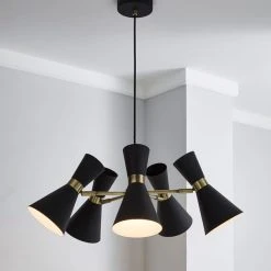 Dunelm Archie Black 5 Light Ceiling Fitting