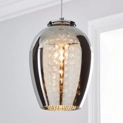 Dunelm Seychelles Smoked Pendant Ceiling Fitting