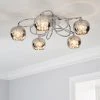 Dunelm Seychelles Smoked 5 Light Flush Ceiling Fitting 1 Dunelm Seychelles Smoked 5 Light Flush Ceiling Fitting -Dunelm Shop 30690629
