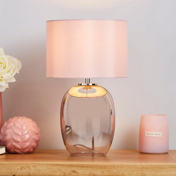 Dunelm Seychelles Mini Blush Pink Table Lamp 3 Dunelm Seychelles Mini Blush Pink Table Lamp