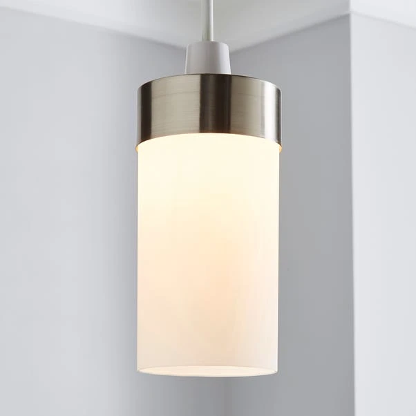 Dunelm Ferris Satin Nickel Easy Fit Pendant 3 Dunelm Ferris Satin Nickel Easy Fit Pendant