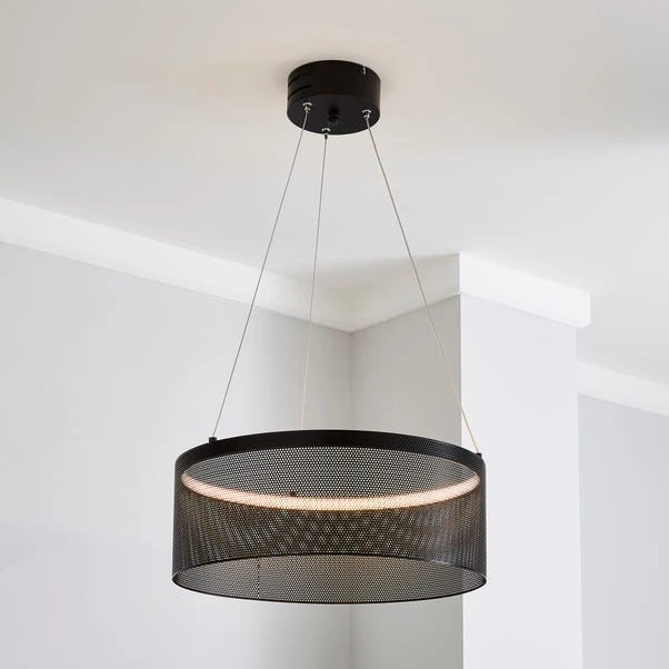 Dunelm Mesh Black LED Ceiling Fitting 3 Dunelm Mesh Black LED Ceiling Fitting