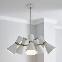 Dunelm Archie White 5 Light Ceiling Fitting