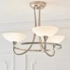 Vogue Lighting Vogue Cagney 3 Light Semi Flush Ceiling Fitting Chrome -Dunelm Shop 30707420