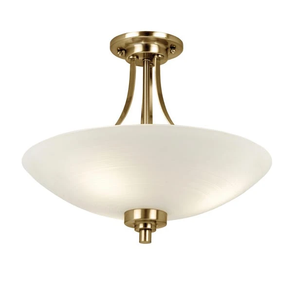 Vogue Lighting Vogue Welles 3 Light Flush Ceiling Fitting Brass 3 Vogue Lighting Vogue Welles 3 Light Flush Ceiling Fitting Brass