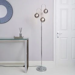 Dunelm Gigi 3 Light Chrome Floor Lamp