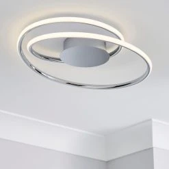 Dunelm Langdon 2 Light Integrated LED Bathroom Ceiling Fitting