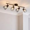 Elements Jaula 4 Light Spotlight Bar Black -Dunelm Shop 30713613