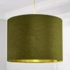 Dunelm Moss Green Santos Velvet Corduroy Shade 1 Dunelm Moss Green Santos Velvet Corduroy Shade -Dunelm Shop 30713643