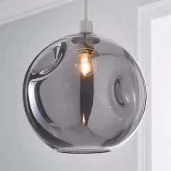 Dunelm Alexis Glass Easy-Fit Pendant 25cm