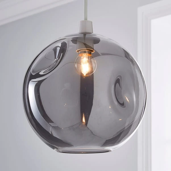 Dunelm Alexis Glass Easy-Fit Pendant 25cm 3 Dunelm Alexis Glass Easy-Fit Pendant 25cm