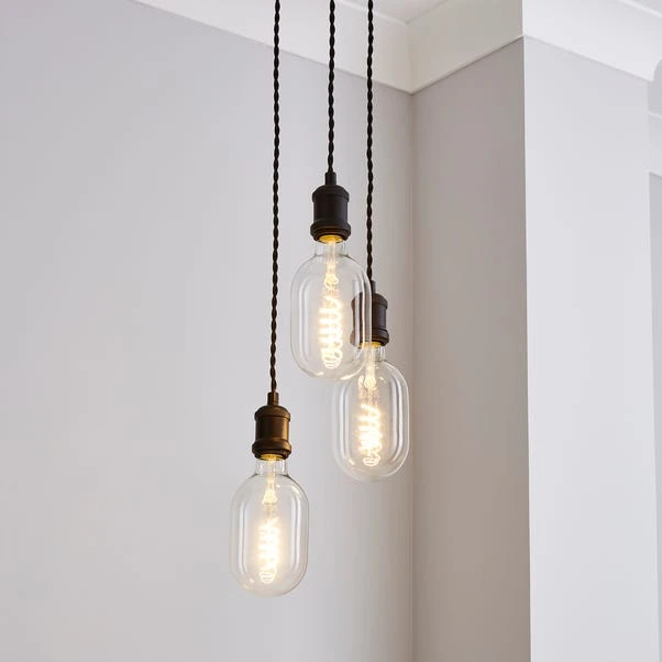 Dunelm Charlie 3 Light Cluster Flex Fitting 3 Dunelm Charlie 3 Light Cluster Flex Fitting