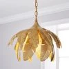 Dunelm Farrah Palm Leaf Ceiling Fitting Gold