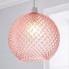 Dunelm Elodie Faceted Glass Easy Fit Pendant Blush Lustre 2 Dunelm Elodie Faceted Glass Easy Fit Pendant Blush Lustre -Dunelm Shop 30713819
