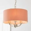 Dunelm Preston Nickel Blush Pink 3 Light Pendant Fitting 1 Dunelm Preston Nickel Blush Pink 3 Light Pendant Fitting -Dunelm Shop 30730500