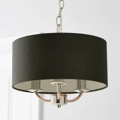 Dunelm Preston Nickel Charcoal 3 Light Pendant Fitting 8 Dunelm Preston Nickel Charcoal 3 Light Pendant Fitting -Dunelm Shop 30730501 alt01