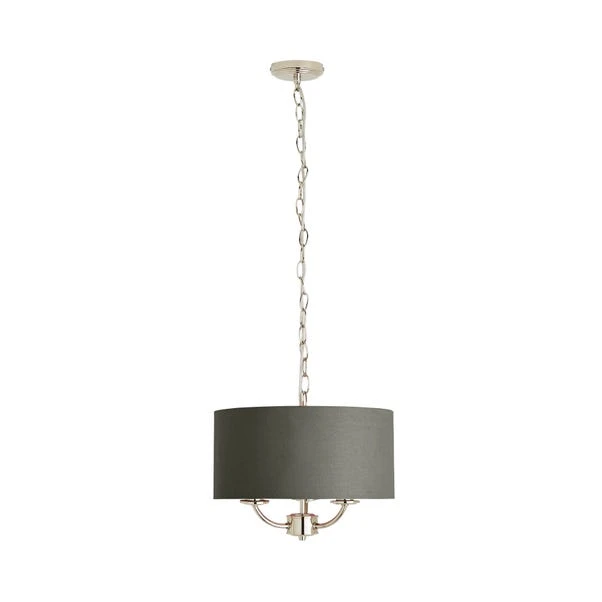 Dunelm Preston Nickel Charcoal 3 Light Pendant Fitting 6 Dunelm Preston Nickel Charcoal 3 Light Pendant Fitting - Image 4