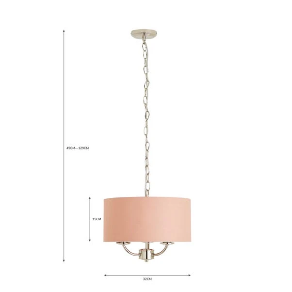 Dunelm Preston Nickel Charcoal 3 Light Pendant Fitting 7 Dunelm Preston Nickel Charcoal 3 Light Pendant Fitting - Image 5