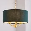 Dunelm Preston Gold Green 3 Light Pendant Fitting 1 Dunelm Preston Gold Green 3 Light Pendant Fitting -Dunelm Shop 30730502