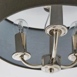 Dunelm Preston Nickel Charcoal Flush Ceiling Fitting 10 Dunelm Preston Nickel Charcoal Flush Ceiling Fitting -Dunelm Shop 30730505 alt02