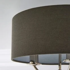 Dunelm Preston Nickel Charcoal Flush Ceiling Fitting 11 Dunelm Preston Nickel Charcoal Flush Ceiling Fitting -Dunelm Shop 30730505 alt03