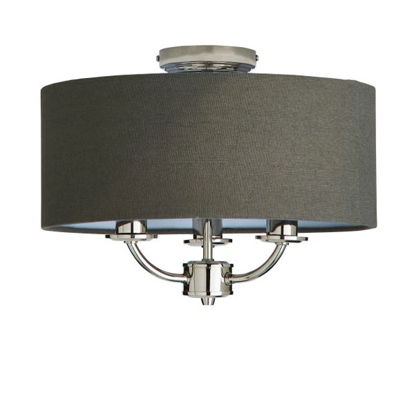 Dunelm Preston Nickel Charcoal Flush Ceiling Fitting 7 Dunelm Preston Nickel Charcoal Flush Ceiling Fitting - Image 5