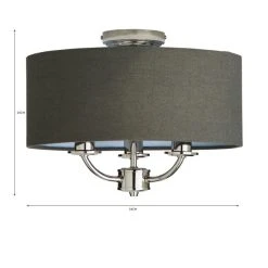 Dunelm Preston Nickel Charcoal Flush Ceiling Fitting 13 Dunelm Preston Nickel Charcoal Flush Ceiling Fitting -Dunelm Shop 30730505 alt07