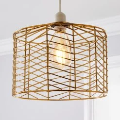 Dunelm Siena Gold Easy Fit Pendant