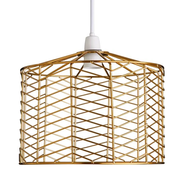 Dunelm Siena Gold Easy Fit Pendant 6 Dunelm Siena Gold Easy Fit Pendant - Image 4