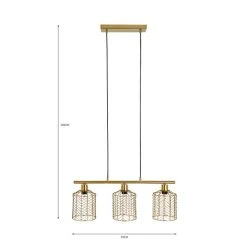 Dunelm Siena 3 Light Diner Ceiling Fitting 13 Dunelm Siena 3 Light Diner Ceiling Fitting -Dunelm Shop 30730555 alt07