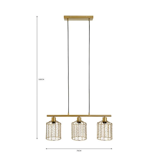 Dunelm Siena 3 Light Diner Ceiling Fitting 8 Dunelm Siena 3 Light Diner Ceiling Fitting - Image 6