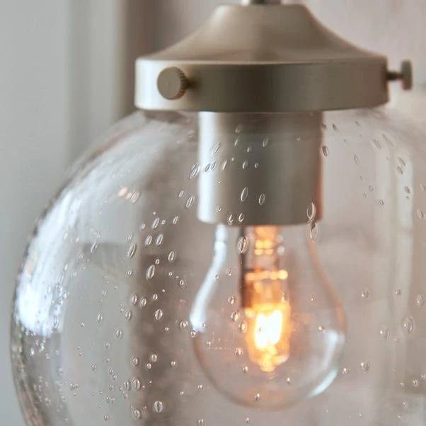 Dunelm Twain Outdoor 17cm Globe Glass Wall Light 5 Dunelm Twain Outdoor 17cm Globe Glass Wall Light - Image 3