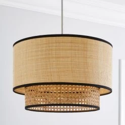 Dunelm Malika Cane 2 Tier Easy Fit Pendant 8 Dunelm Malika Cane 2 Tier Easy Fit Pendant -Dunelm Shop 30730579 alt01