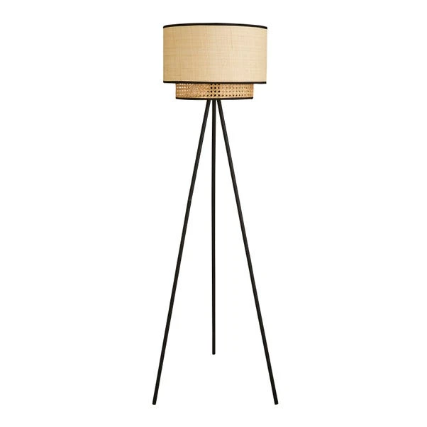 Dunelm Malika Cane 2 Tier Tripod Floor Lamp 8 Dunelm Malika Cane 2 Tier Tripod Floor Lamp - Image 6