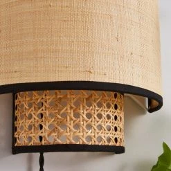 Dunelm Malika Cane Easy Fit Plug In Wall Light -Dunelm Shop 30730582 alt04