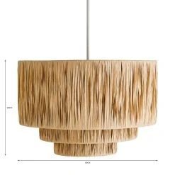 Dunelm Ruolan Raffia 3 Tier Pendant Shade Shade 13 Dunelm Ruolan Raffia 3 Tier Pendant Shade Shade -Dunelm Shop 30730588 alt07