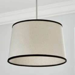 Dunelm Liza Linen Trim Tapered Lamp Shade -Dunelm Shop 30730590 alt01