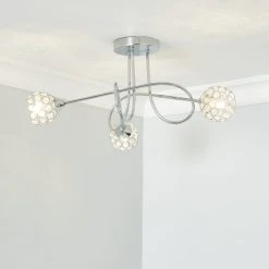 Dunelm Portia 3 Light Ceiling Fitting