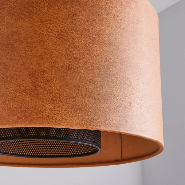 Dunelm Larset 35cm Faux Leather Shade 5 Dunelm Larset 35cm Faux Leather Shade - Image 3