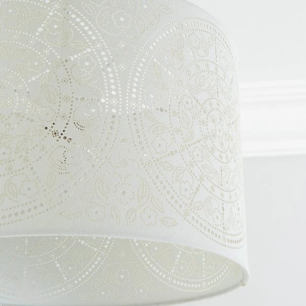 Dunelm Samira Laser Cut Drum Shade 5 Dunelm Samira Laser Cut Drum Shade - Image 3