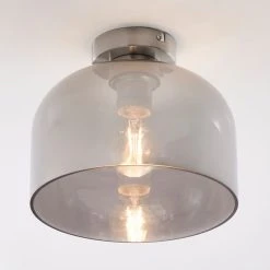 Dunelm Palazzo Chrome 1 Light Flush Ceiling Fitting