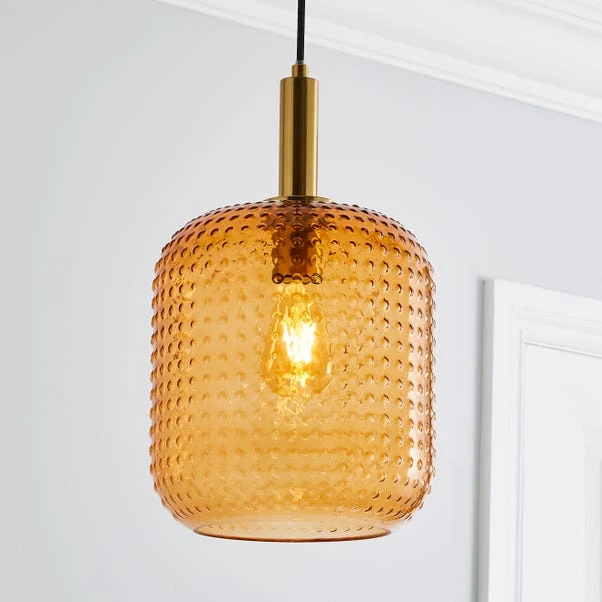 Dunelm Amber Retro 1 Light Pendant Ceiling Fitting 3 Dunelm Amber Retro 1 Light Pendant Ceiling Fitting