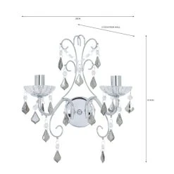 Dunelm Sophy 2 Light Wall Light 11 Dunelm Sophy 2 Light Wall Light -Dunelm Shop 30731224 alt07