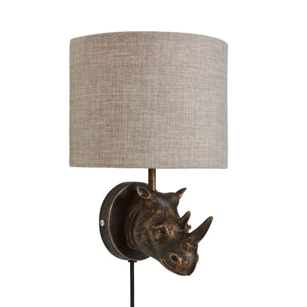 Dunelm Rob The Rhino Easy Fit Plug In Wall Light 7 Dunelm Rob The Rhino Easy Fit Plug In Wall Light - Image 5