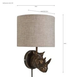 Dunelm Rob The Rhino Easy Fit Plug In Wall Light 13 Dunelm Rob The Rhino Easy Fit Plug In Wall Light -Dunelm Shop 30731231 alt07