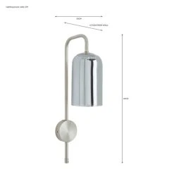 Dunelm Palazzo Chrome Easy Fit Plug In Wall Light 13 Dunelm Palazzo Chrome Easy Fit Plug In Wall Light -Dunelm Shop 30733685 alt07