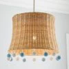Dunelm Fiesta Rattan Pom Pom Easy Fit Pendant Shade -Dunelm Shop 30734618