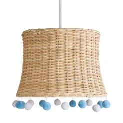 Dunelm Fiesta Rattan Pom Pom Easy Fit Pendant Shade -Dunelm Shop 30734618 alt05