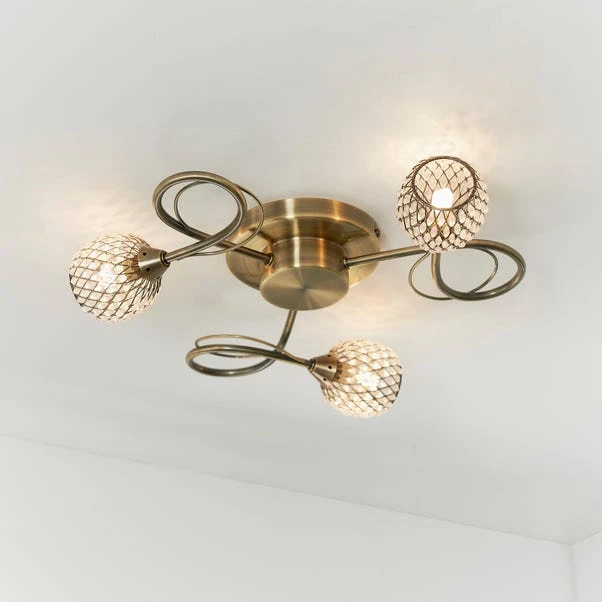 Vogue Lighting Vogue Malden 3 Light Flush Ceiling Fitting 3 Vogue Lighting Vogue Malden 3 Light Flush Ceiling Fitting